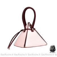 Sac Bandoulière Femme Triangle Noir - modèle Rose - Sac Roche ™