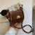 Sac Bandoulière Femme Vintage Petit - modèle Marron - Sac Roche ™
