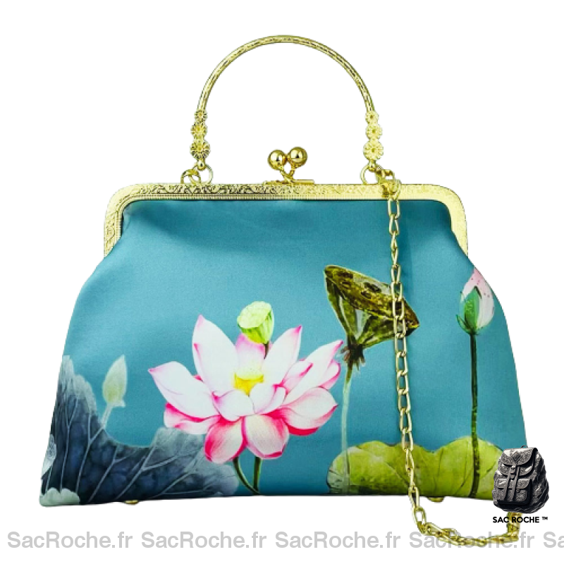 Sac Bandoulière Fleur Bleu Femme Modèle 1