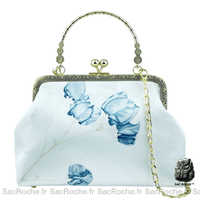 Sac Bandoulière Fleur Bleu Femme - modèle Modèle 4 - Sac Roche ™