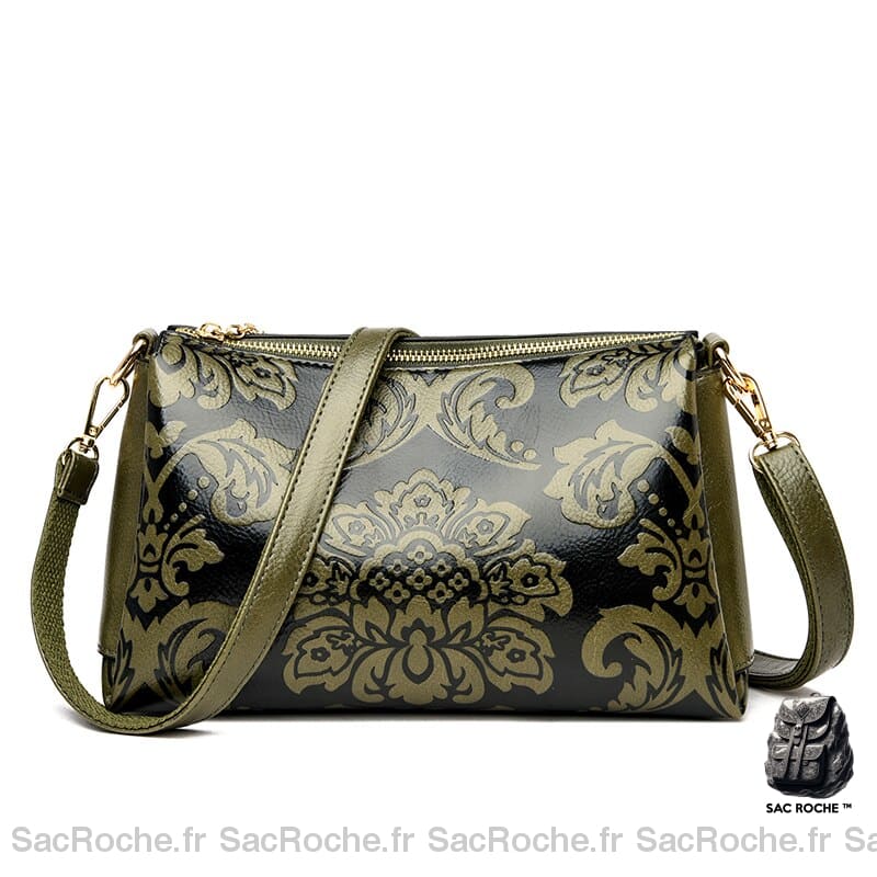 Sac Bandoulière Floral Vert Sac À Main Femme