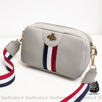 Sac Bandoulière France Bleu Navy - modèle Gris - Sac Roche ™