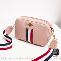 Sac Bandoulière France Bleu Navy - modèle Rose - Sac Roche ™