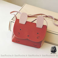 Sac bandoulière lapin enfant, élégant et pratique - modèle Rouge - Sac Roche ™