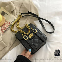 Sac Bandoulière Luxe Petit - Pochette - modèle Noir - Sac Roche ™