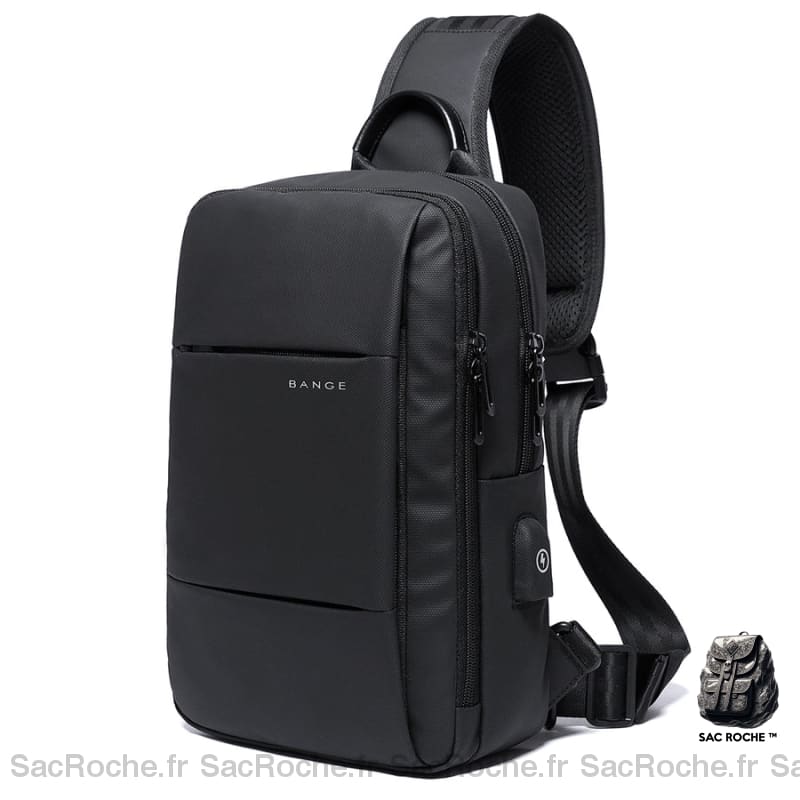 Sac Bandoulière Matelassé Noir Pour Homme Noir Sacs Bange