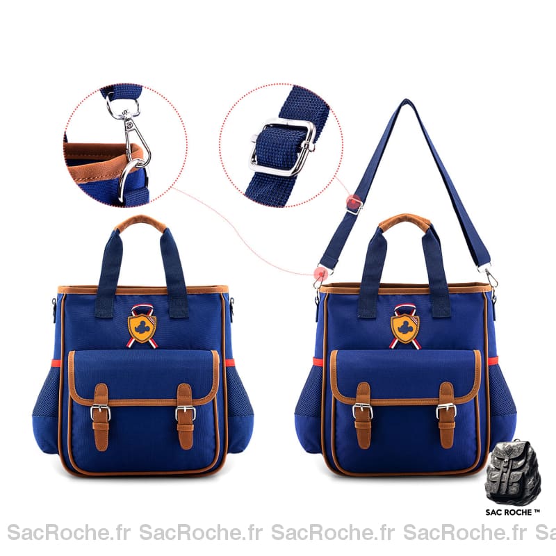 Sac Bandoulière Mickey Bleu Enfant À Dos