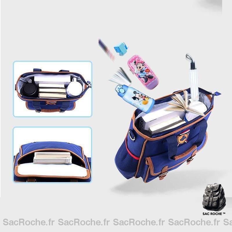 Sac Bandoulière Mickey Bleu Enfant À Dos