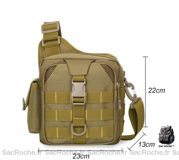 Sac Bandoulière Militaire Multi-Compartiments À Dos