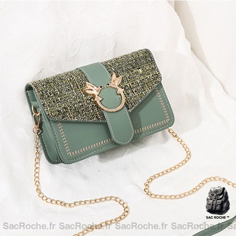 Sac Bandoulière Mini Femme Vert Sac À Main Femme