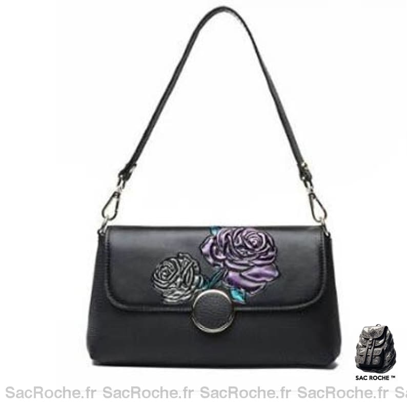 Sac Bandoulière Motif Fleur Femme Fleurs Violettes
