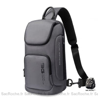 Sac Bandoulière Multipoche Porté Dos Poitrine - modèle Gris - Sac Roche ™