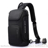 Sac Bandoulière Multipoche Porté Dos Poitrine Noir Sacs Bange