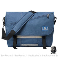 Sac Bandoulière Ordinateur 15 - Style Messager - modèle Bleu - Sac Roche ™