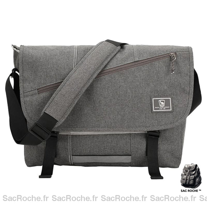 Sac Bandoulière Ordinateur 15 - Style Messager Gris Sacoches Ordinateur