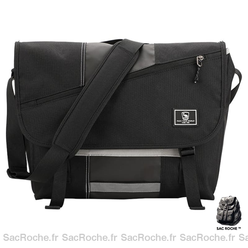 Sac Bandoulière Ordinateur 15 - Style Messager Noir Sacoches Ordinateur