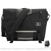 Sac Bandoulière Ordinateur 15 - Style Messager - modèle Noir - Sac Roche ™