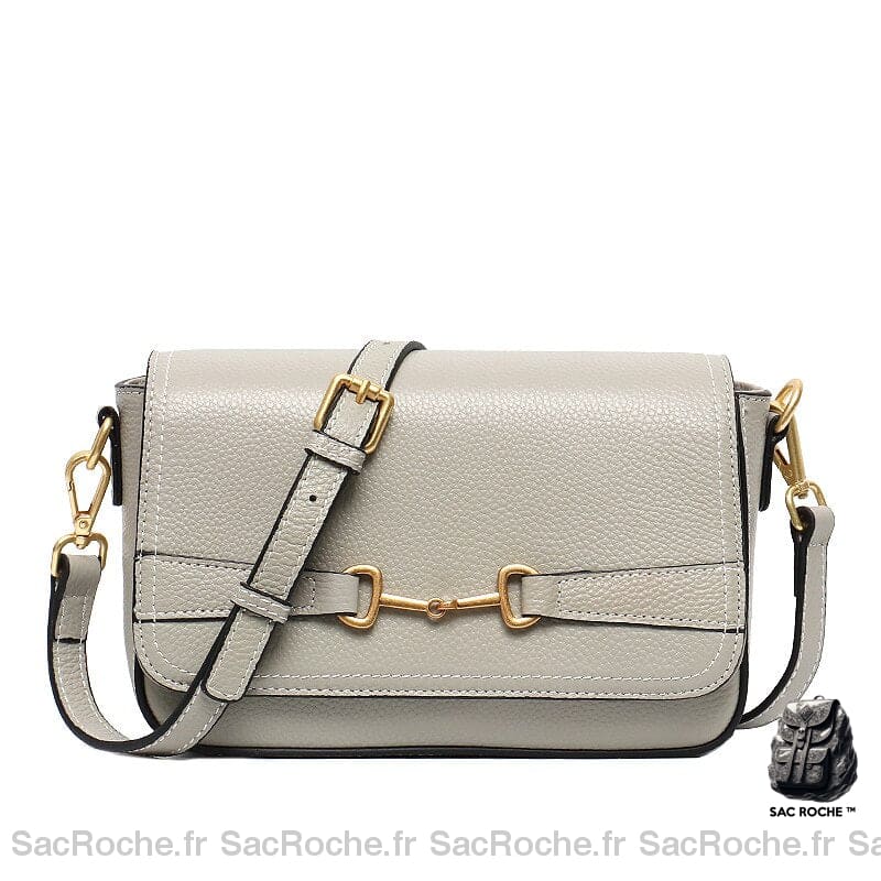 Sac Bandoulière Petit Format Gris À Main Femme