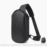 Sac Bandoulière Rigide Bange Paleme Noir Sacoche Homme