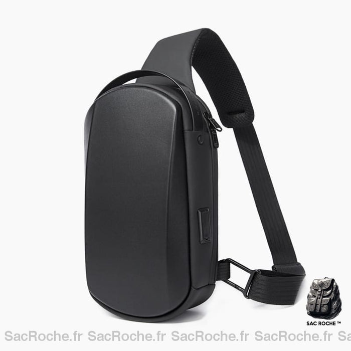 Sac Bandoulière Rigide Bange Paleme Noir Sacoche Homme