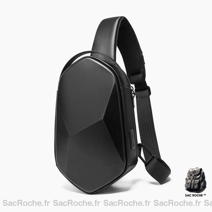 Sac Bandoulière Rigide Bange Petrola Noir Sacoche Homme