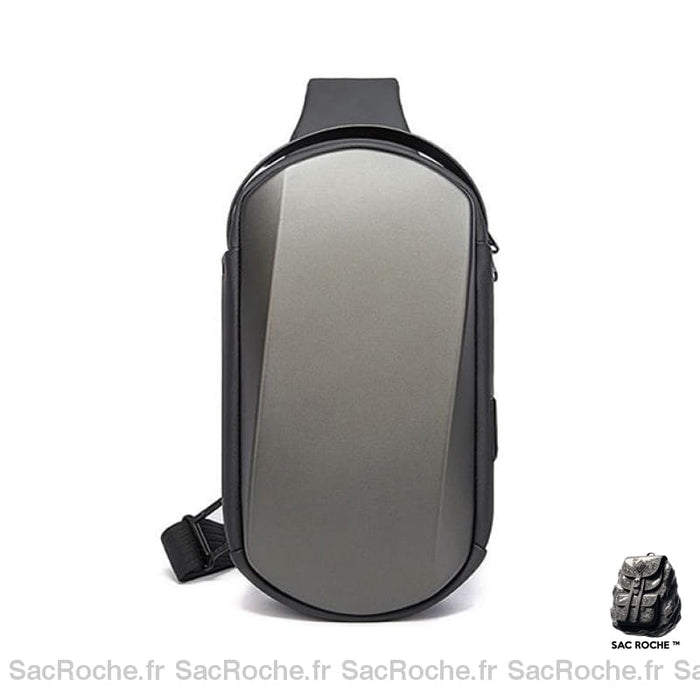 Sac Bandoulière Rigide Homme Multifonction Gris Sacs Bange