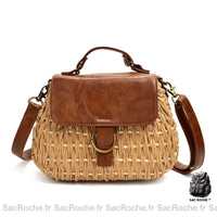 Sac Bandoulière Rotin Tissé Bohème - Style Unique - Sac Roche ™