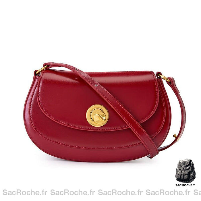 Sac Bandoulière Rouge Femme / 22 Cm
