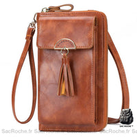 Sac bandoulière rouge femme - modèle Marron - Sac Roche ™