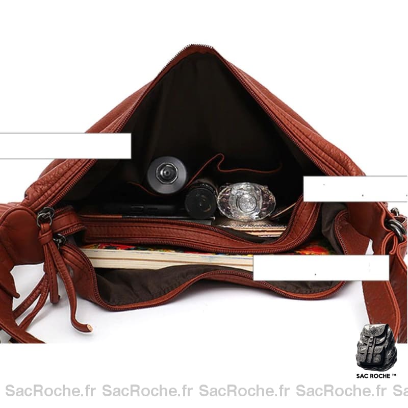 Sac Bandoulière Simili Cuir À Dos Femme