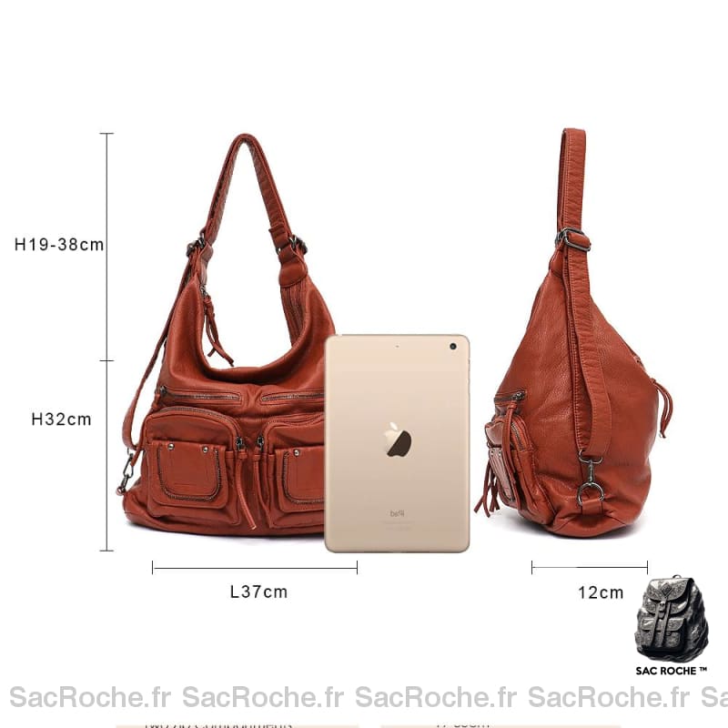 Sac Bandoulière Simili Cuir À Dos Femme