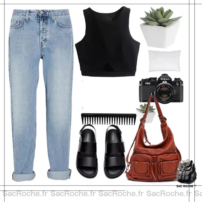 Sac Bandoulière Simili Cuir À Dos Femme