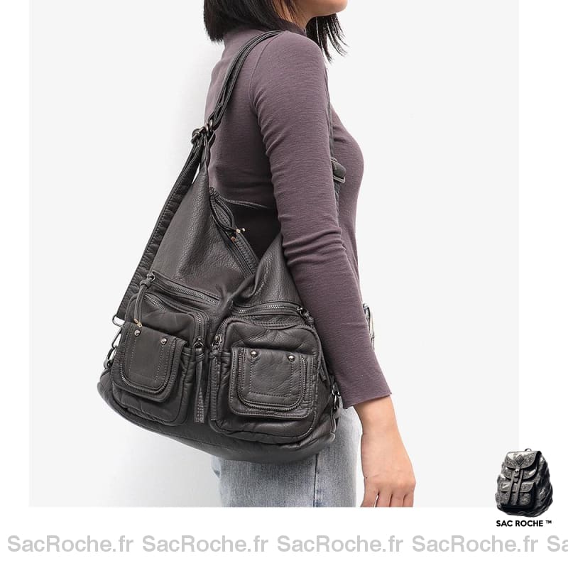 Sac Bandoulière Simili Cuir À Dos Femme