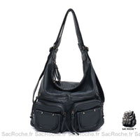 Sac bandoulière simili cuir - modèle Bleu - Sac Roche ™