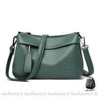 Sac Bandoulière Simili Cuir Chic - modèle Vert - Sac Roche ™