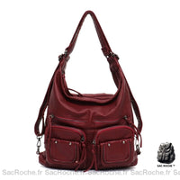 Sac bandoulière simili cuir - modèle Rouge - Sac Roche ™