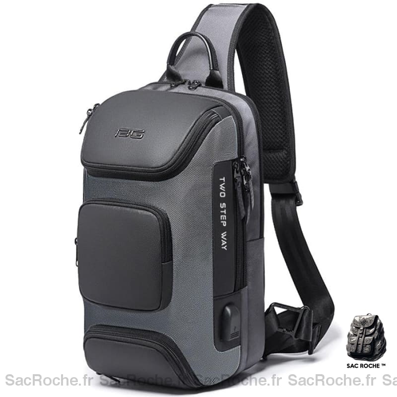 Sac Bandoulière Tablette 10 Noir Homme Gris Sacs Bange