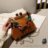 Sac Bandoulière Tendance - modèle Marron - Sac Roche ™