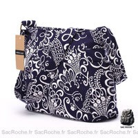 Sac Bandoulière Tissu Style Boho - Femme - modèle Bleu - Sac Roche ™