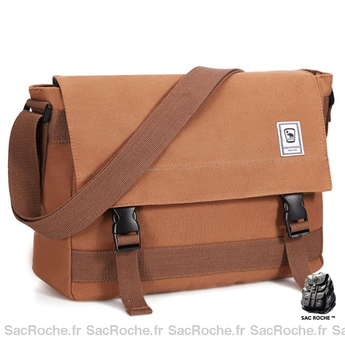 Sac Bandoulière Toile Marron - Ows Spacieux Sacoches