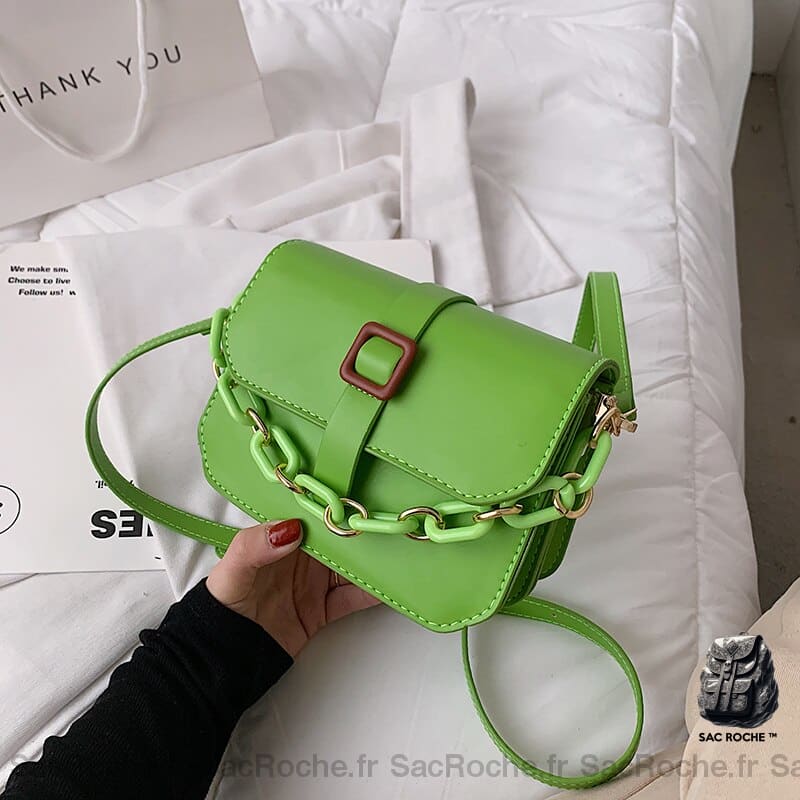 Sac Bandoulière Vert Petit Sac À Main Femme