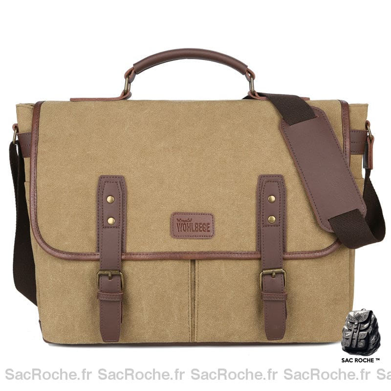 Sac à bandoulière style vintage 14 pouces pour ordinateur vert de haute qualité