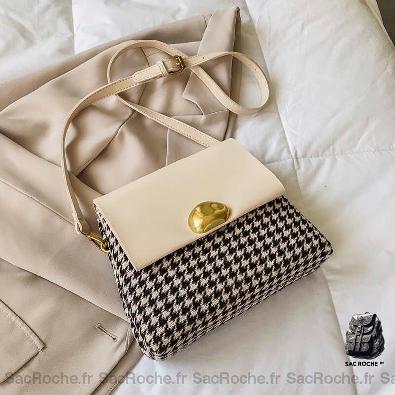 Sac Bandoulière Vintage Femme Blanc Sac À Main Femme