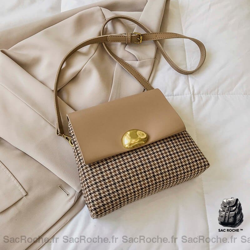 Sac Bandoulière Vintage Femme Crème Sac À Main Femme