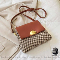 Sac Bandoulière Vintage Femme - modèle Marron - Sac Roche ™