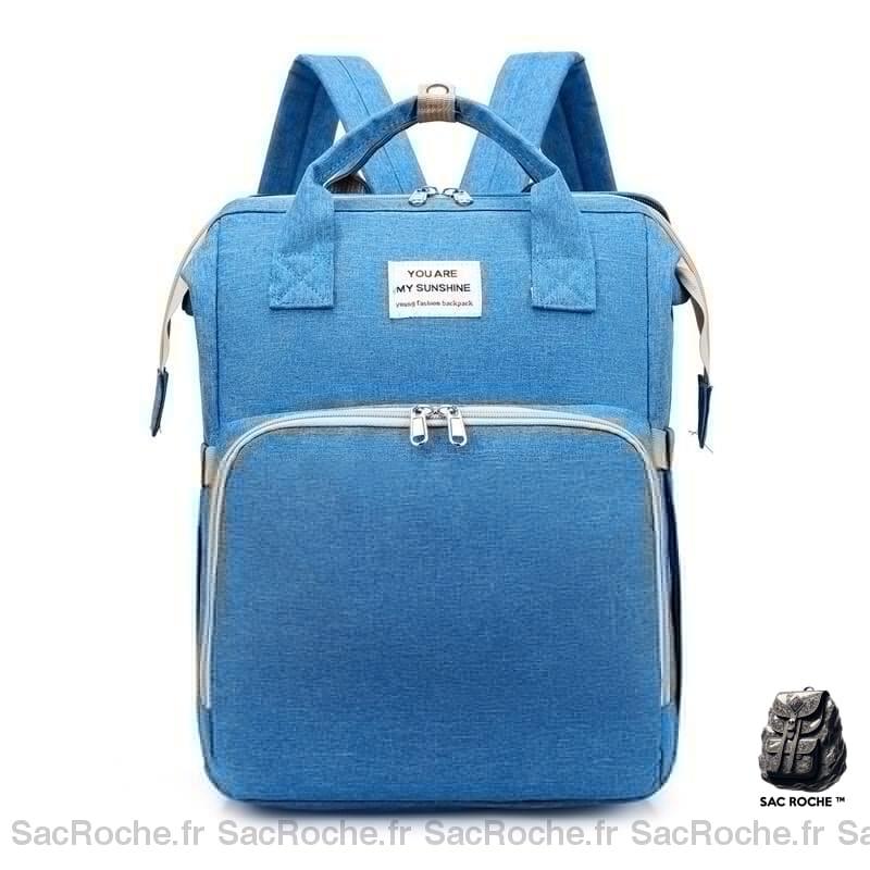 Sac berceau pliable portable pour maman - Bleu - Couche Sac à langer