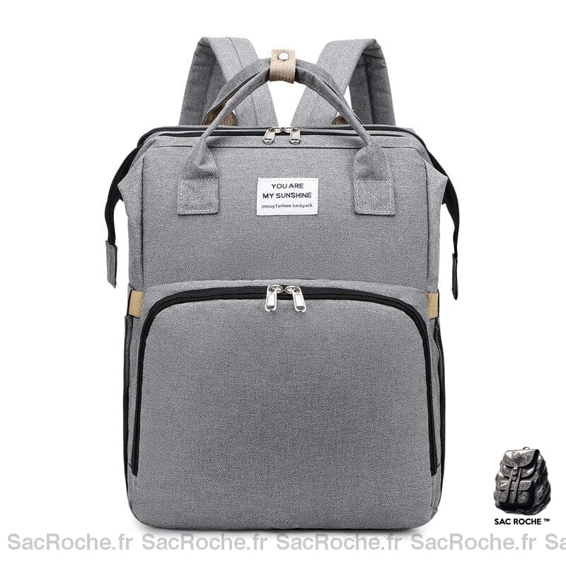 Sac berceau pliable portable pour maman - Gris - Couche Sac à langer
