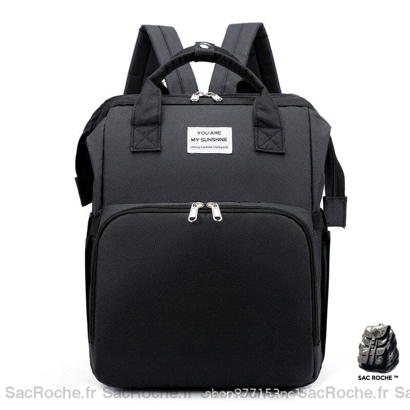 Sac berceau pliable portable pour maman - Noir - Couche Sac à langer