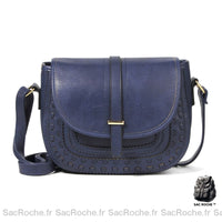 Sac Besace Bandoulière Vintage Main - modèle Bleu - Sac Roche ™