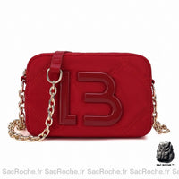 Sac Besace Chaîne Femme - modèle Rouge / 19x13x7cm - Sac Roche ™